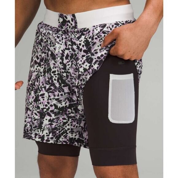 LULULEMON License to Train Linerless Short 7" Sz Small Command Camo Vapor Multi - Picture 4 of 10